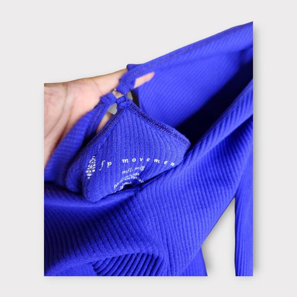 FP Movement Free People Long Sleeve Stretch Cutout Bodysuit Purple Women’s M/L - Picture 5 of 7